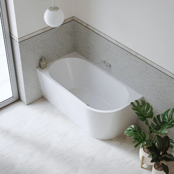 Bao Bon 1500mm Back to Corner Bath in Gloss White - Left Hand