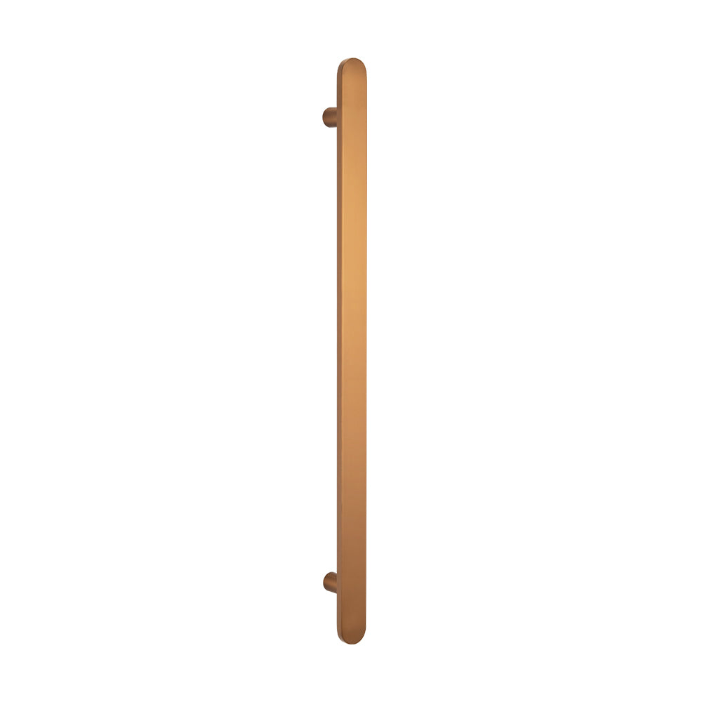 Radiant Heated Vertical Flat Bar Towel Rail 50 x 930mm - Brushed Bronze
