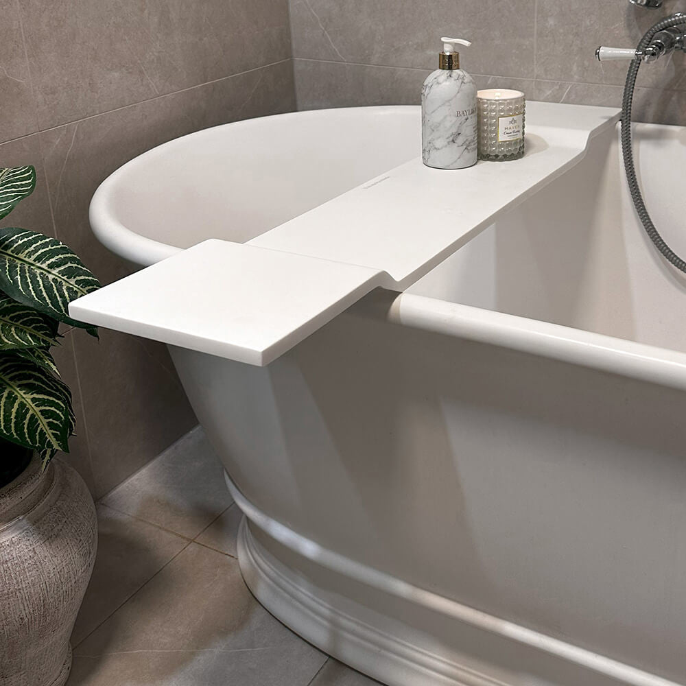 Solid Surface Bath Caddy 94 x 20 - Matte White
