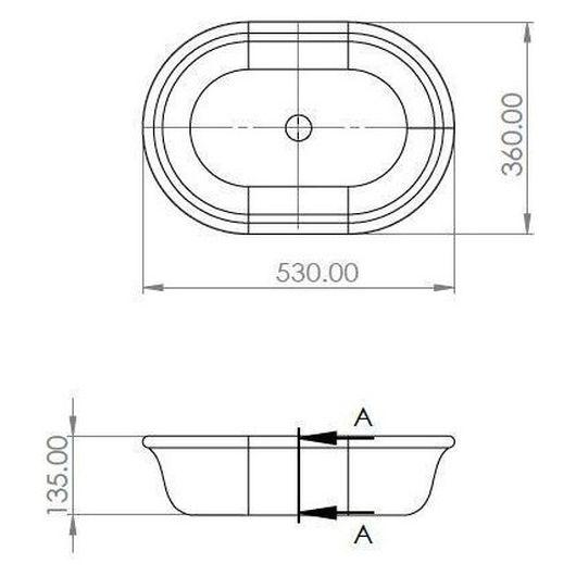Blanche 53X36 Titancast Basin - Gloss White
