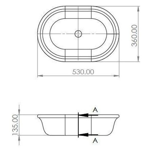 Blanche 53X36 Titancast Basin - Industrial Grey