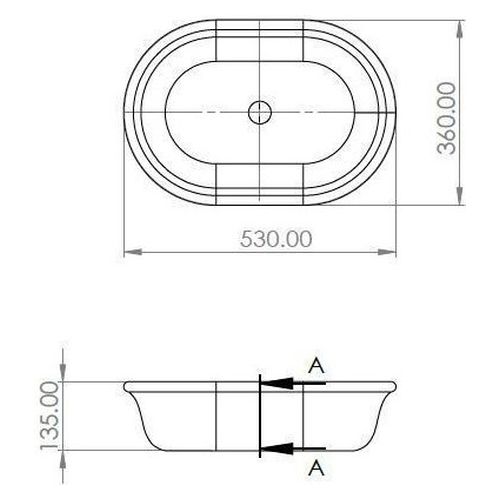 Blanche 53X36 Titancast Basin - Natural Linen