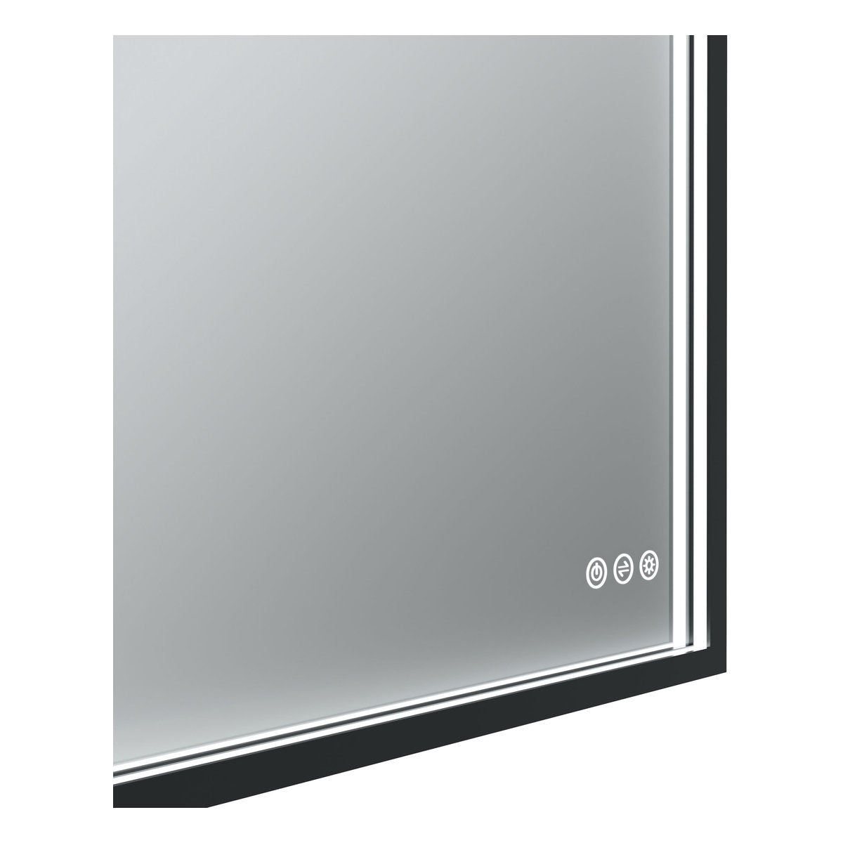 Euro Mirror ROEK - Black - 600 x 800mm LED Mirror