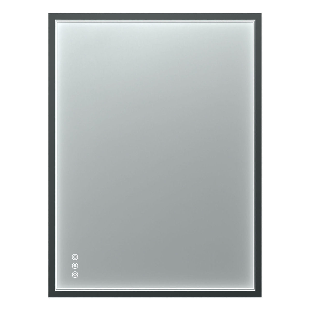 Euro Mirror ROEK - Black - 600 x 800mm LED Mirror