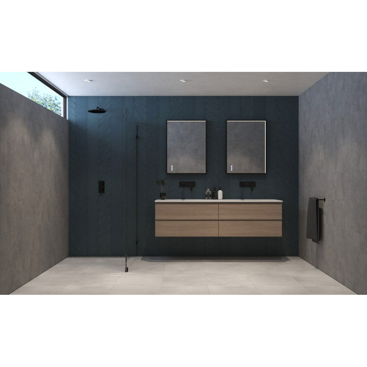 Euro Mirror ROEK - Black - 600 x 800mm LED Mirror