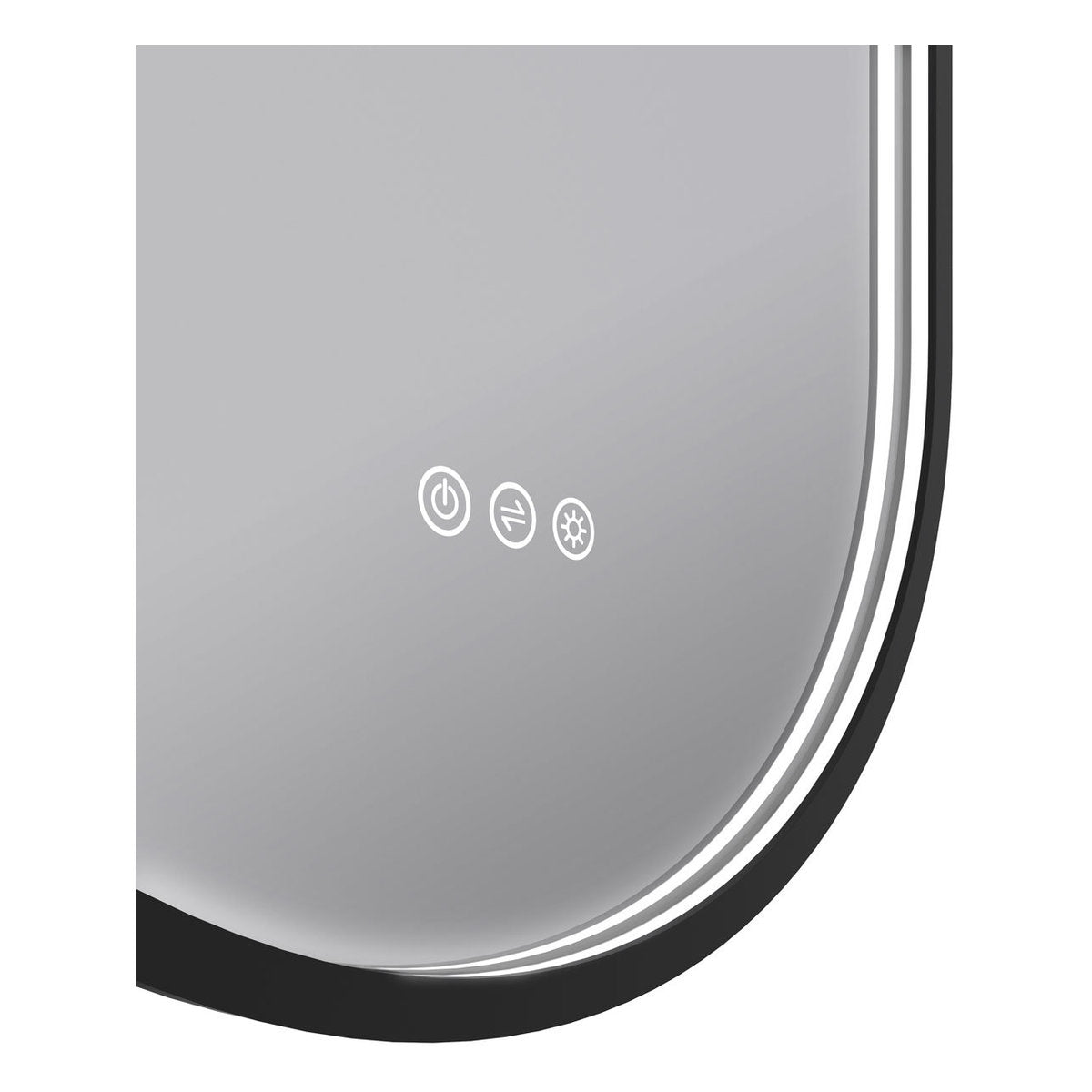Euro Mirror KAPSEL - Black - 500mm x 1000mm LED Mirror