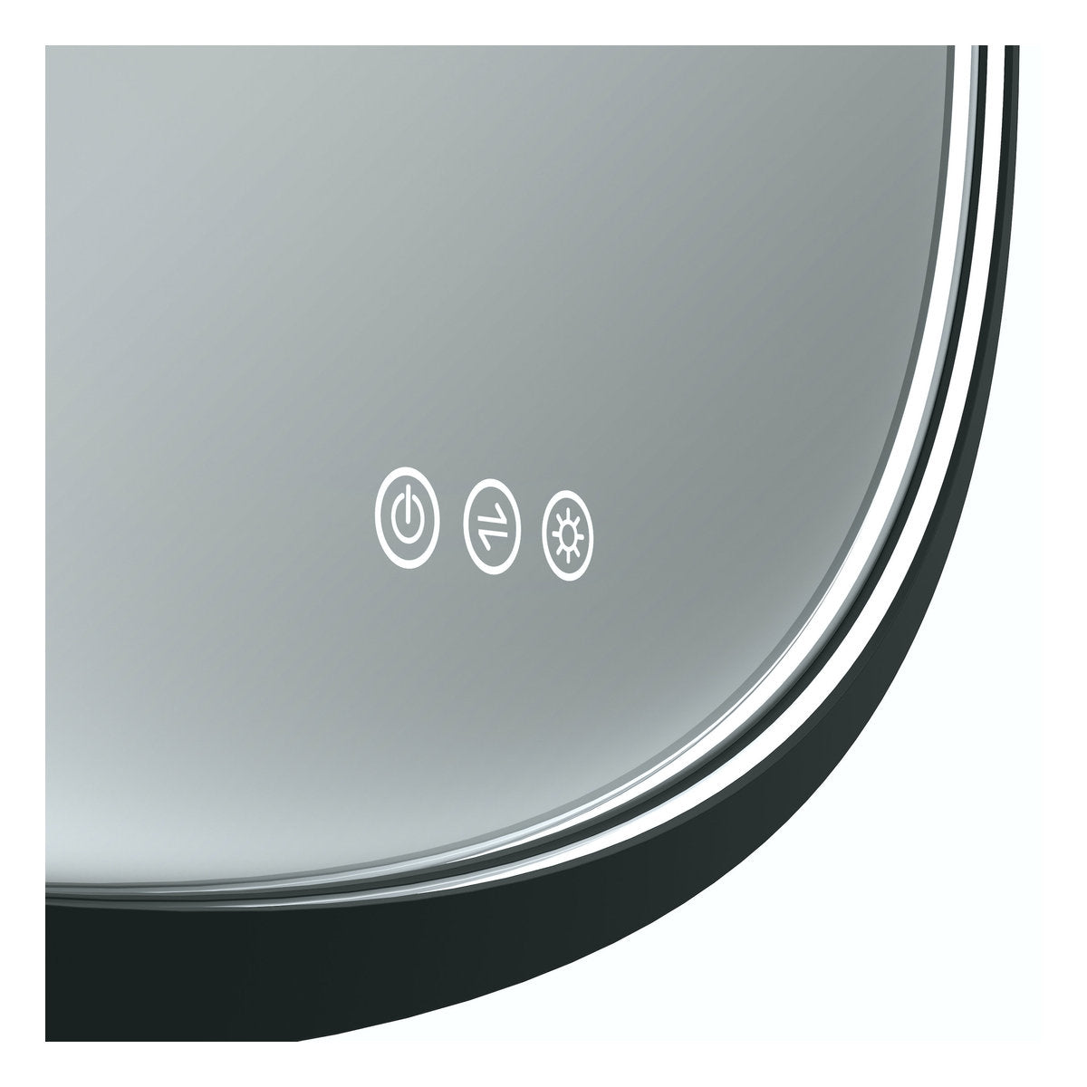 Euro Mirror OLEK - Black - 600mm LED Mirror