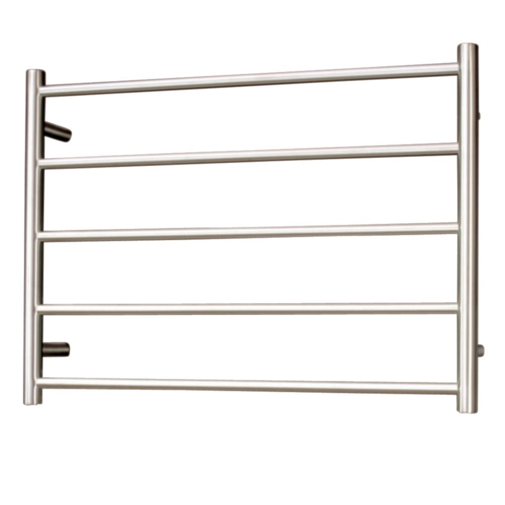 Round Heated Towel Rail BN-RTR03LEFT Brushed Nickel