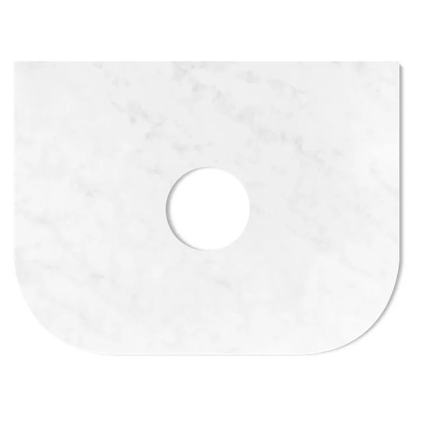 Bondi Satin White 600mm Fluted Curve Vanity