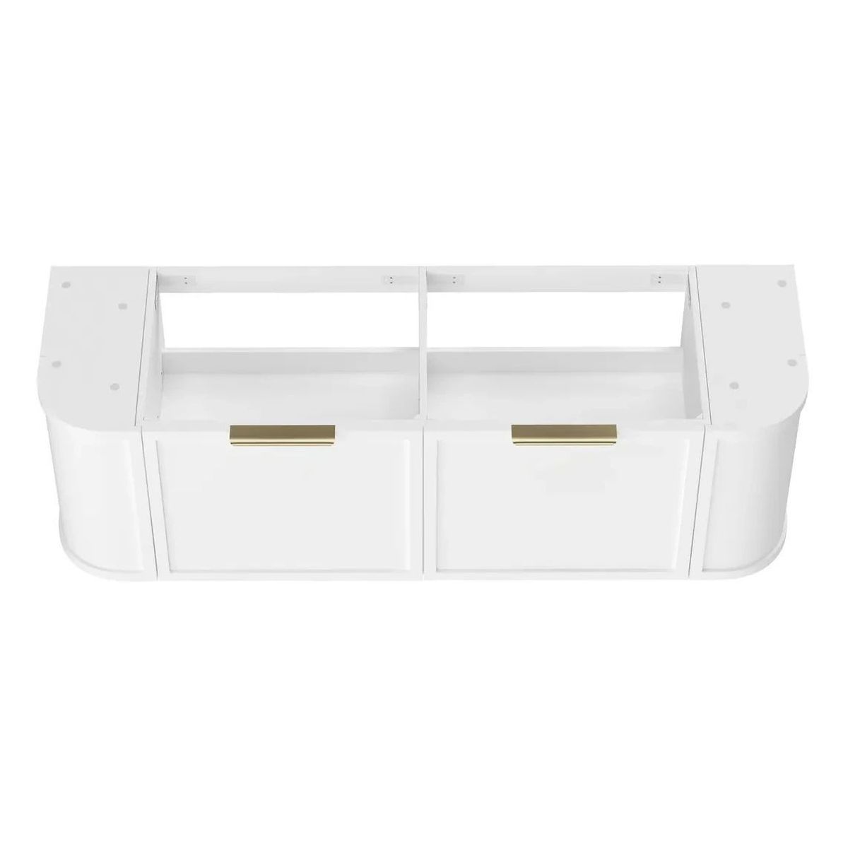 Hampshire 1500mm Satin White Wall Hung Curve Vanity