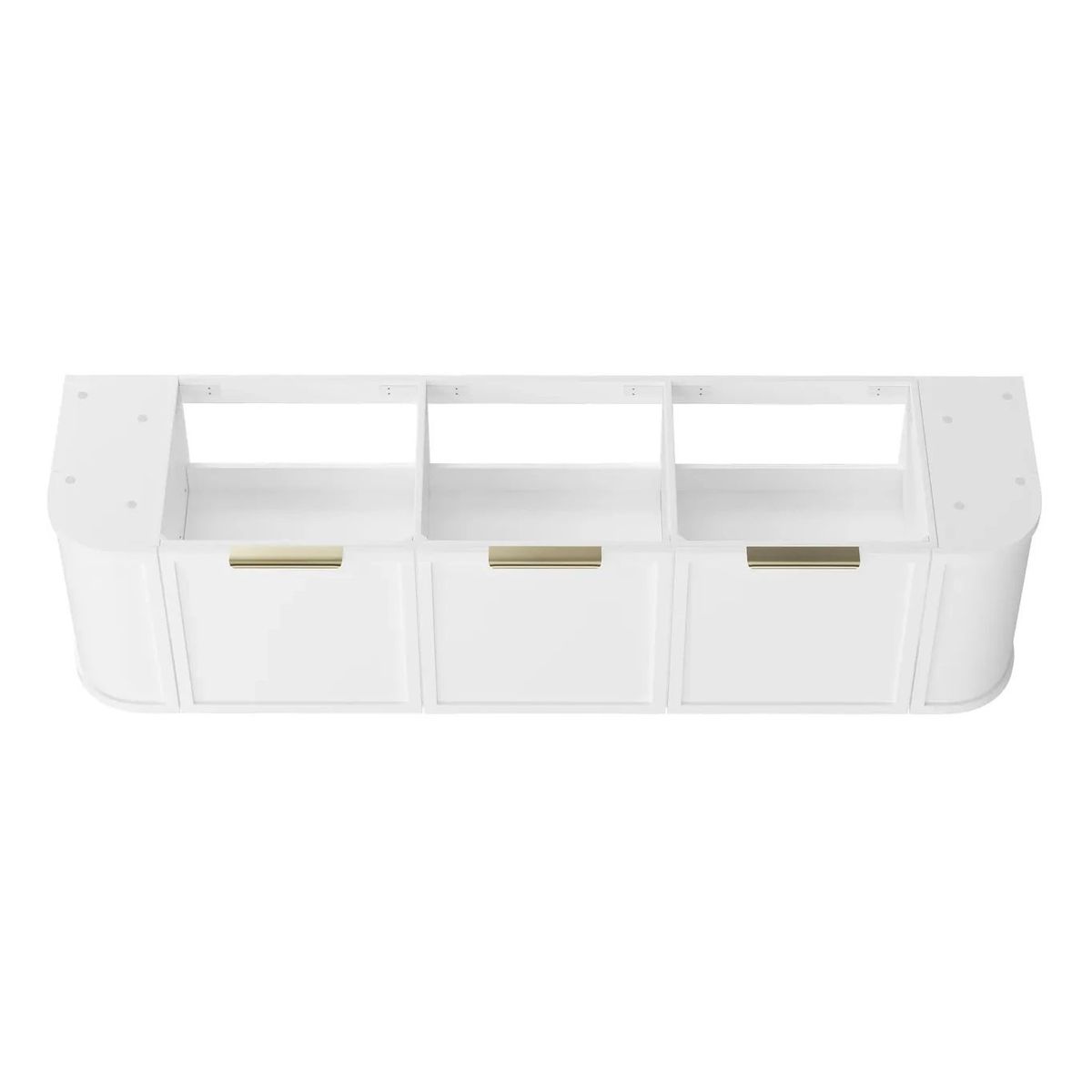 Hampshire 1800mm Satin White Wall Hung Curve Vanity