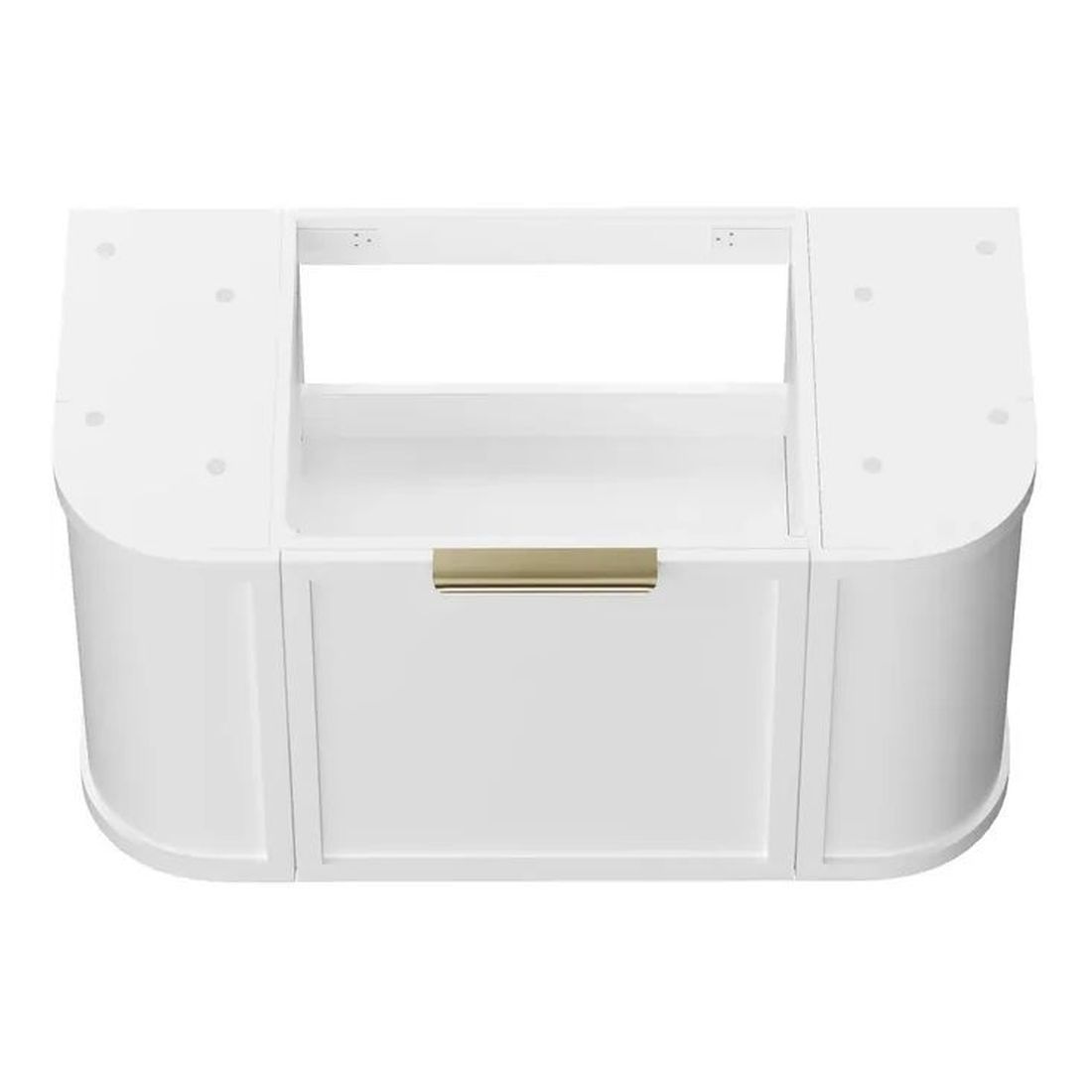 Hampshire 900mm Satin White Wall Hung Curve Vanity