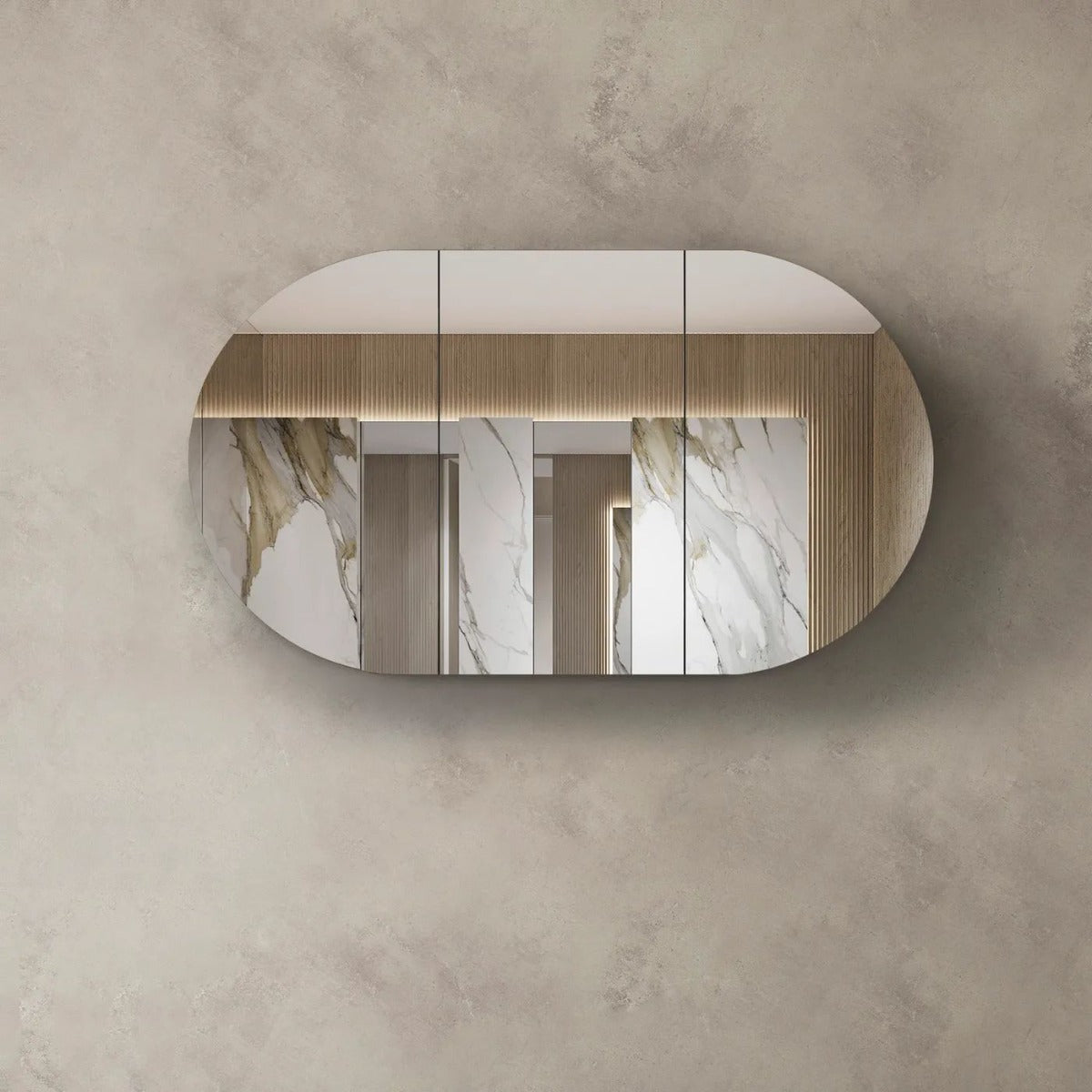 Bondi 1500X900 Shaving Cabinet - Natural Oak