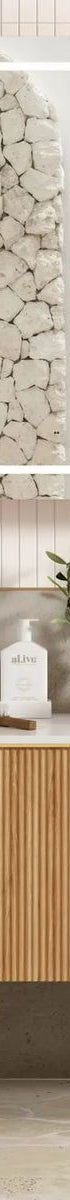 Bondi Woodland Oak 1800mm Fluted Curve Vanity