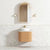 Bondi Woodland Oak 600mm Fluted Curve Vanity