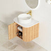 Bondi Woodland Oak 600mm Fluted Curve Vanity