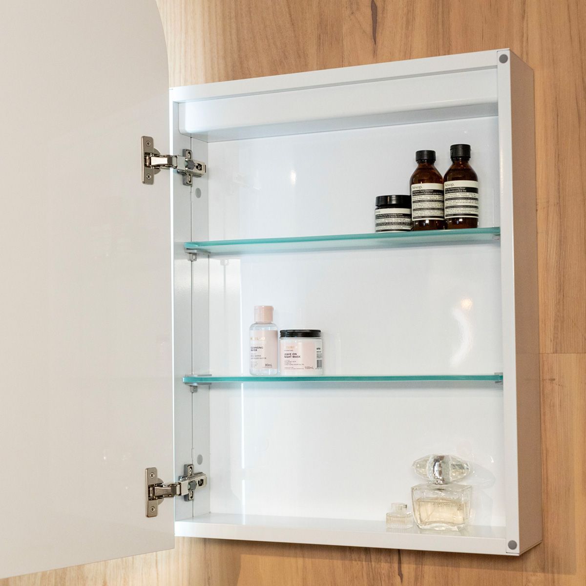 Blanca LED Shaving Cabinet - Brits Nickel