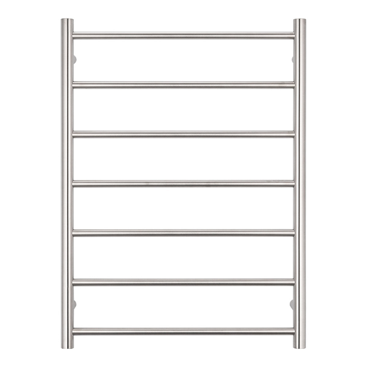 Low Voltage Round Heated Towel Rail 12V-BRU-RTR01LEFT Brushed Satin