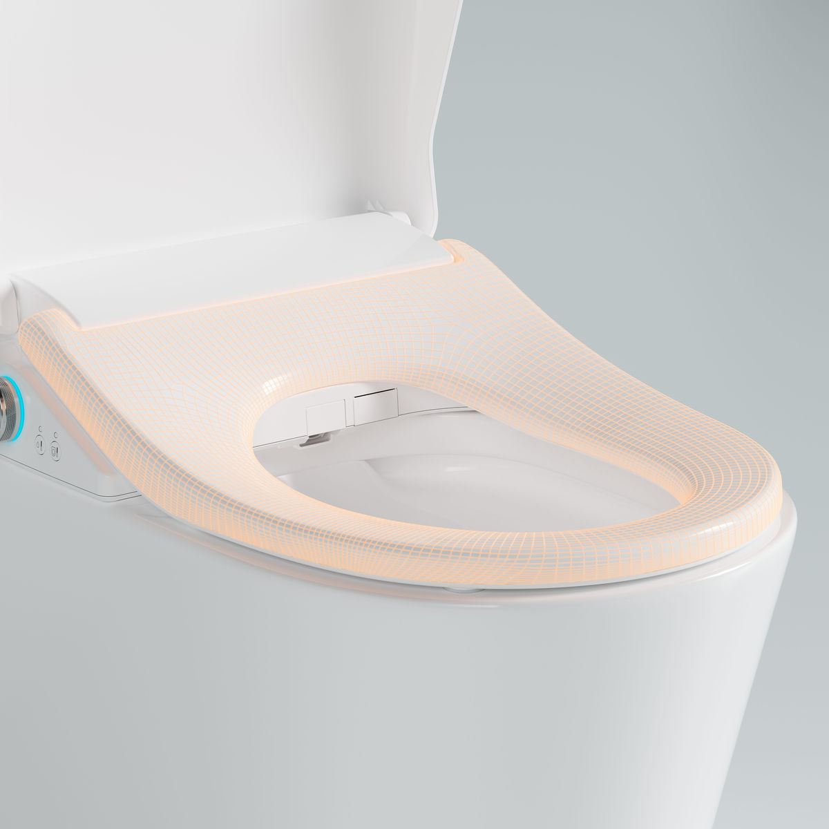 Catania Standard Bidet Seat With Luna Rimless Toilet