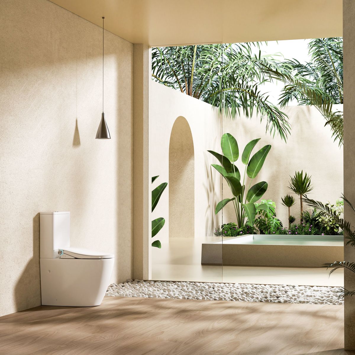 Thea Luxury Bidet Seat With Vega Rimless Toilet