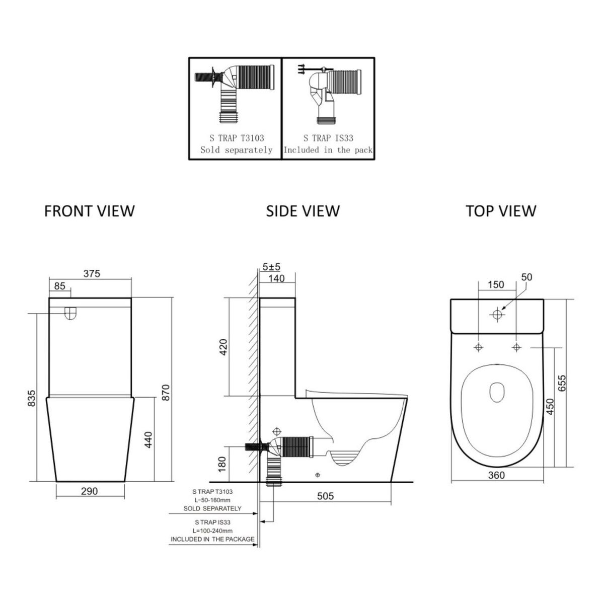 Thea Luxury Bidet Seat With Vega Rimless Toilet