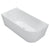 Auris 1400mm Corner Back to Wall Bathtub in Gloss White - Left Side Corner