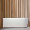 Auris 1400mm Corner Back to Wall Bathtub in Gloss White - Left Side Corner