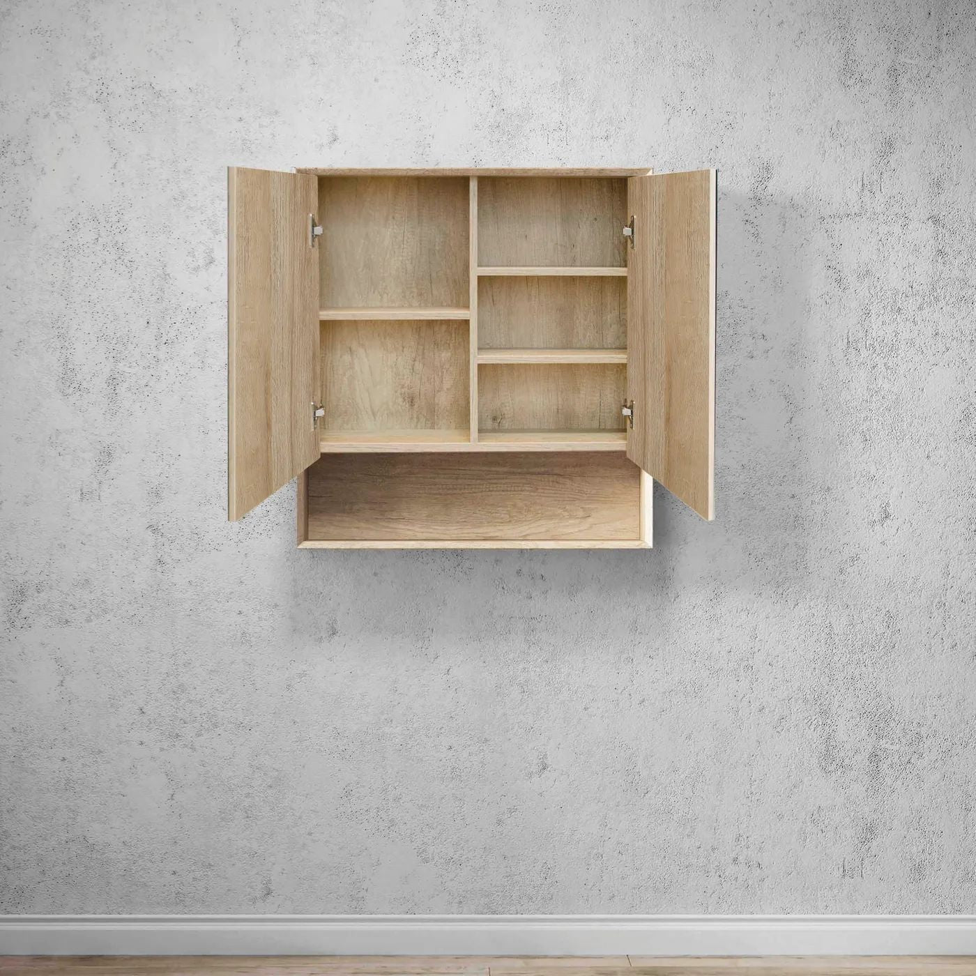 Byron 750 Wall-Hung Shaving Cabinet Natural Oak