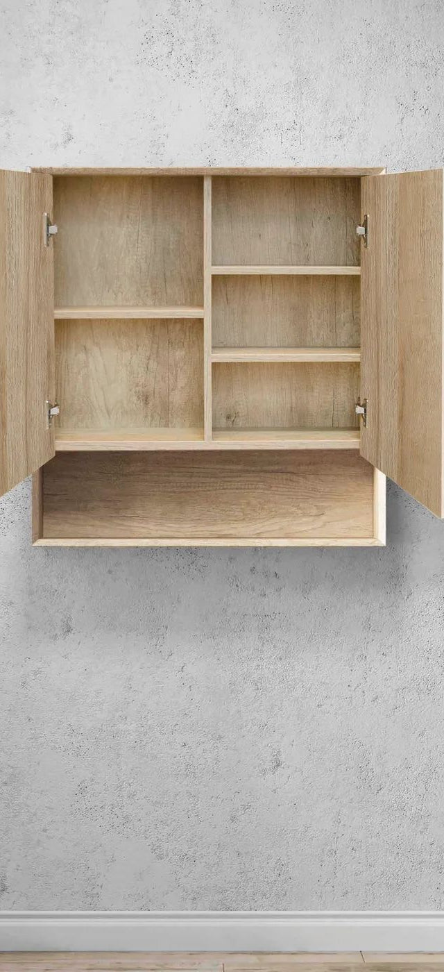 Byron 750 Wall-Hung Shaving Cabinet Natural Oak