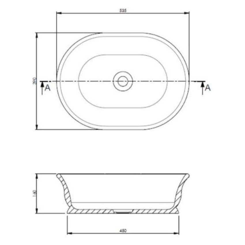 Cambridge 54X39 Titancast Basin - Satin Silk White