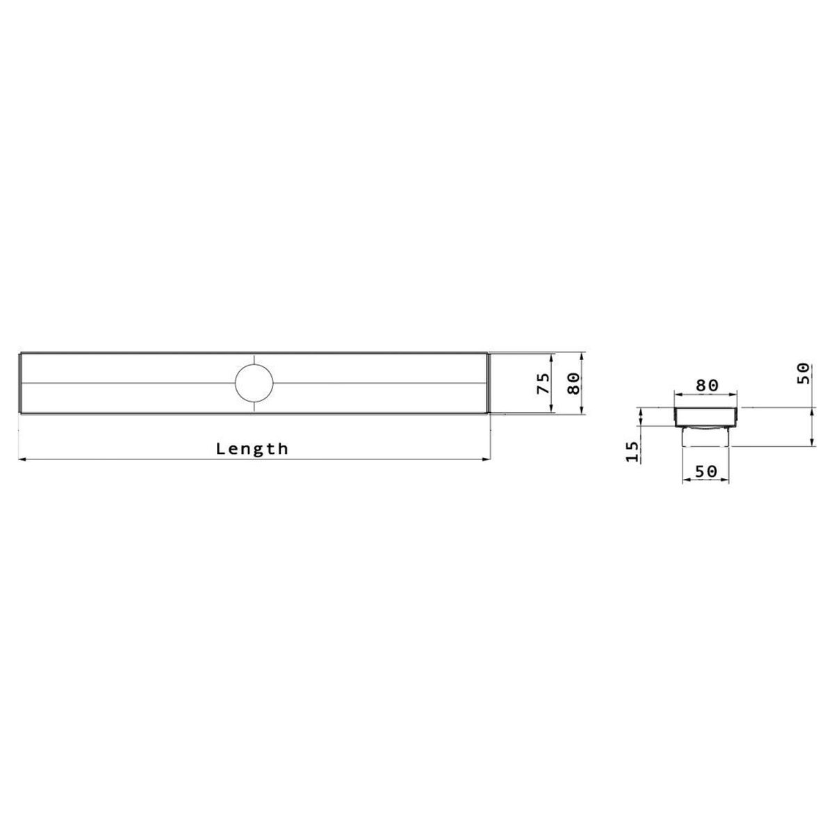 Builders 600mm Shower Grate - AU, Stainless Steel