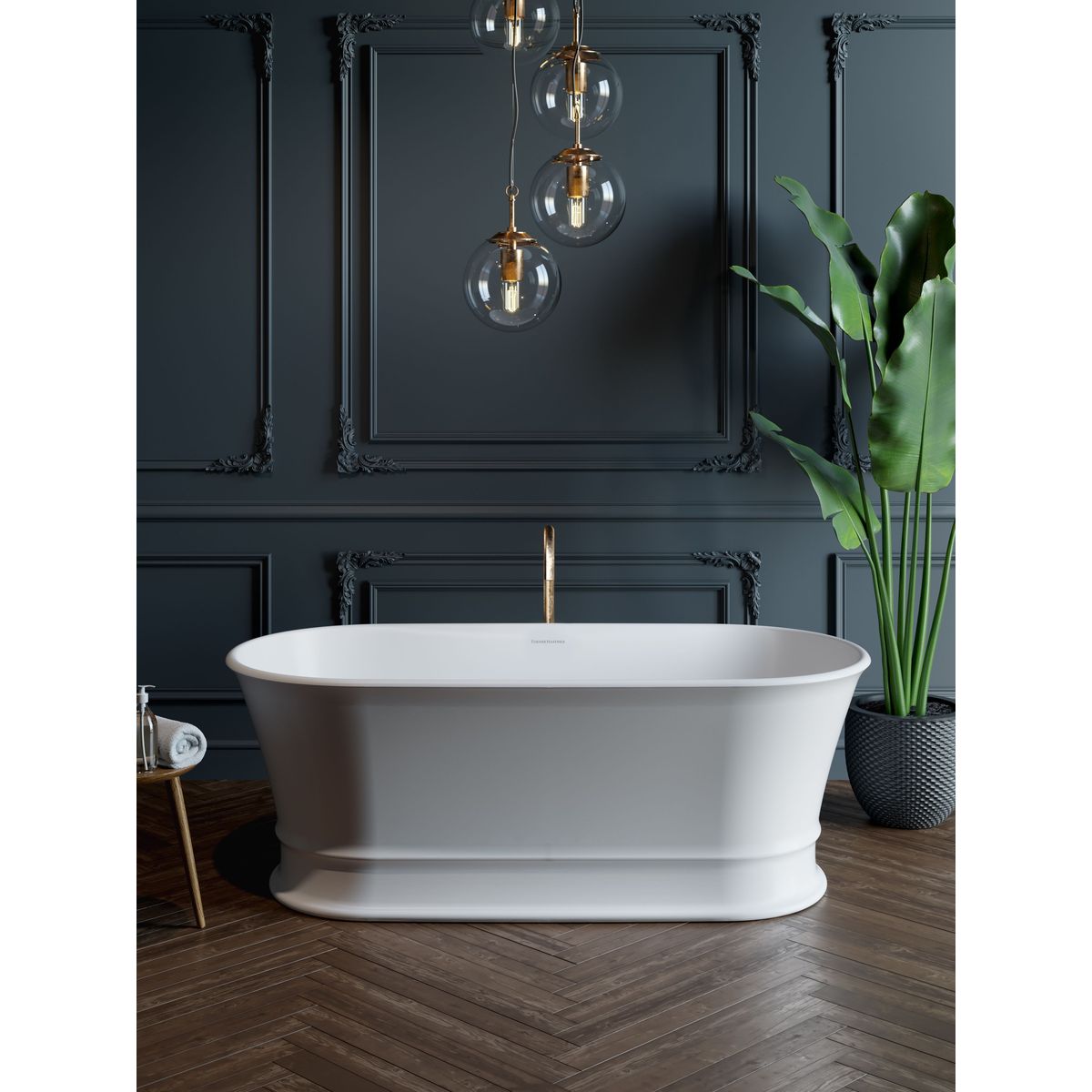Turner Hastings Claremont 170 X 84 Magnacast Free Standing Bath - Matte White