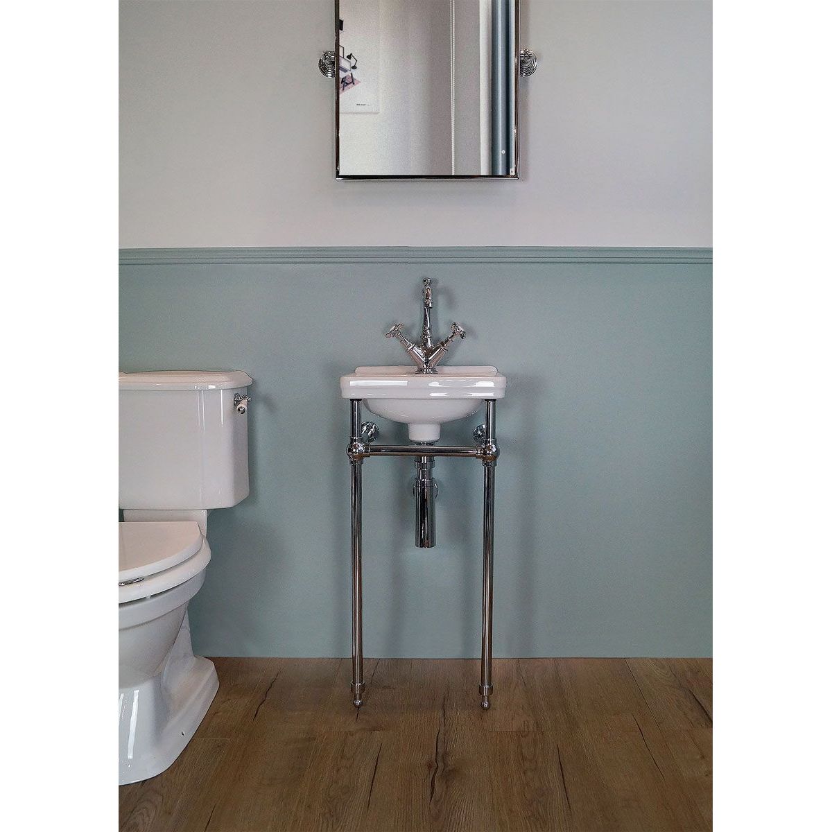 Claremont 38 X 31 Brushed Nickel Basin Stand - 1 Taphole