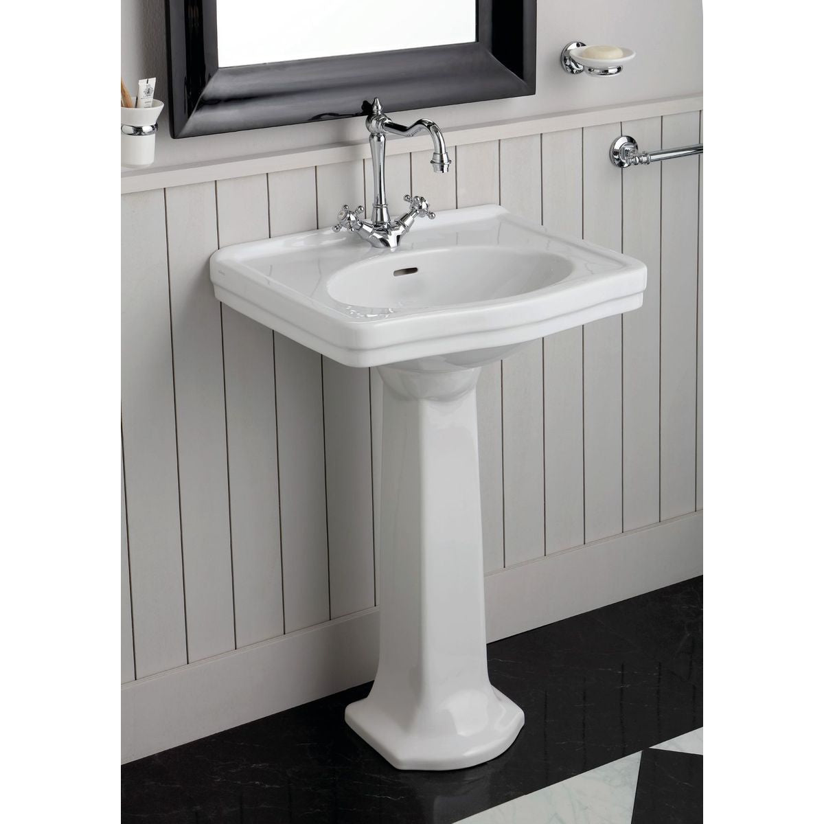 Claremont 58X45 Basin & Pedestal - 1 Taphole