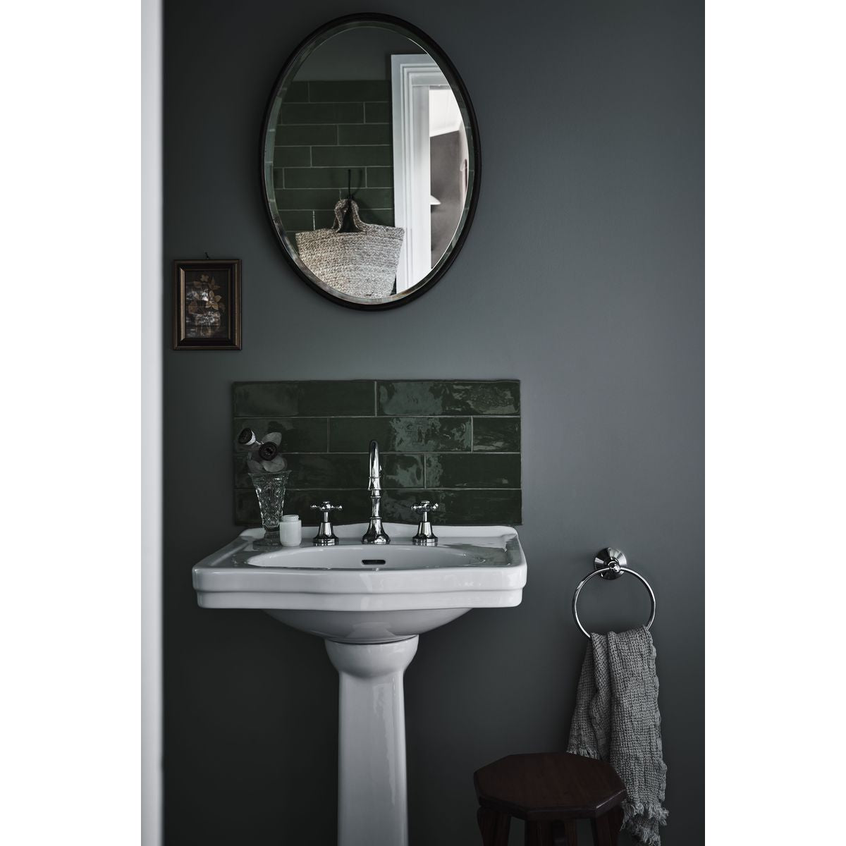 Claremont 58X45 Basin & Pedestal - 3 Taphole