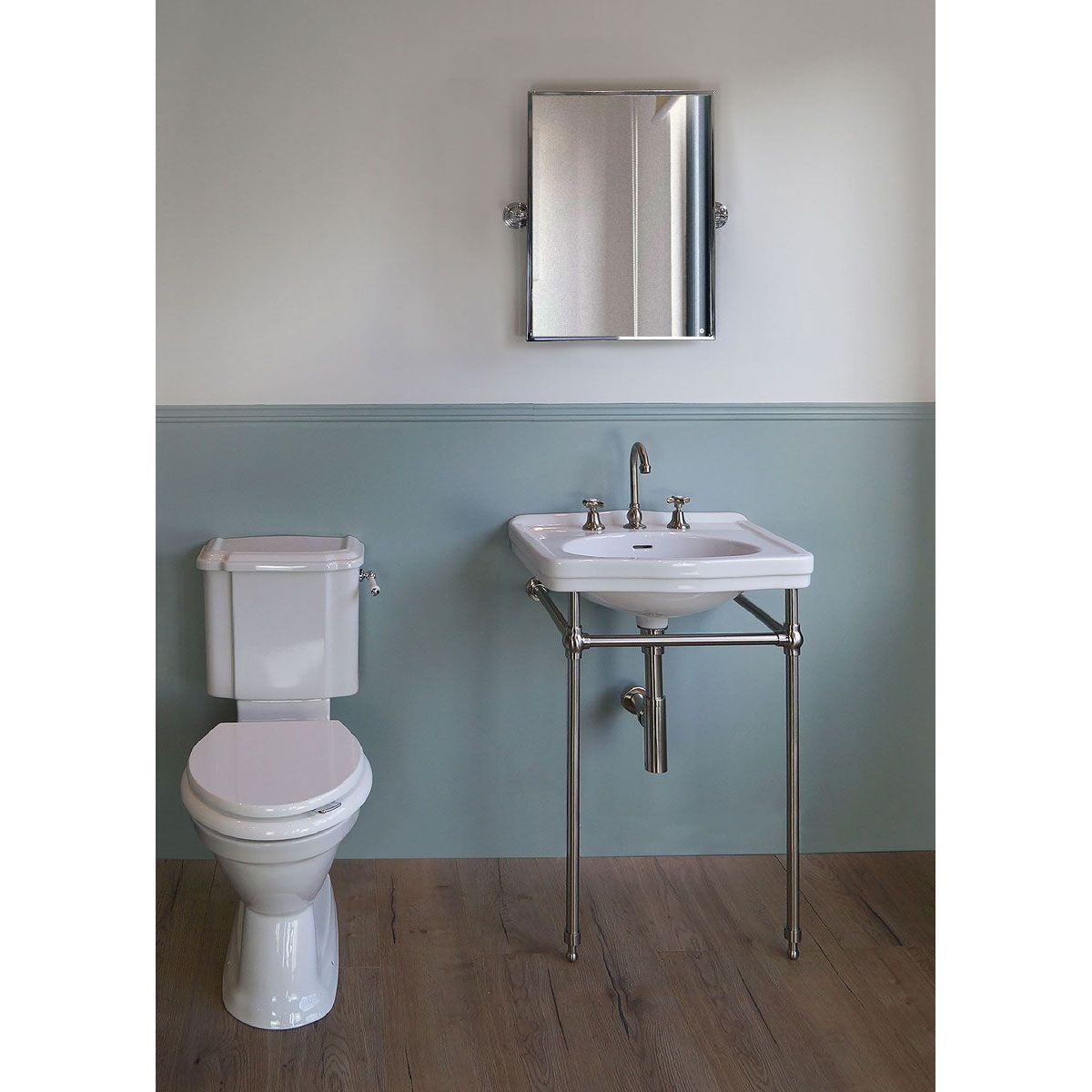 Claremont 58 X 45 Brushed Nickel Basin Stand - 3 Taphole