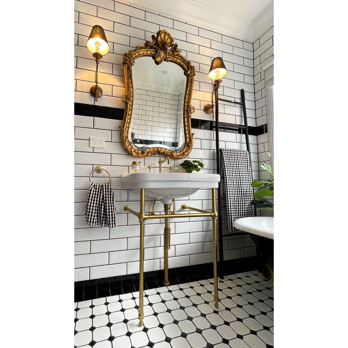 Claremont 68 X 51 Nuovo Basin Stand, Brushed Brass - No Taphole