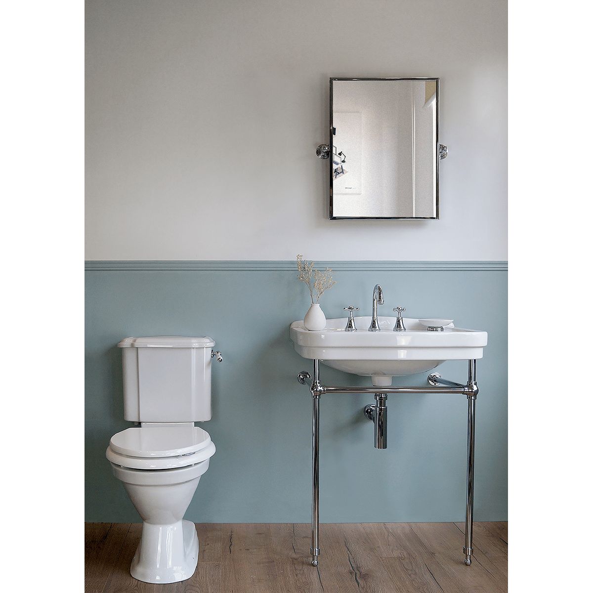 Claremont 68 X 51 Nuovo Basin Stand, Chrome - No Taphole