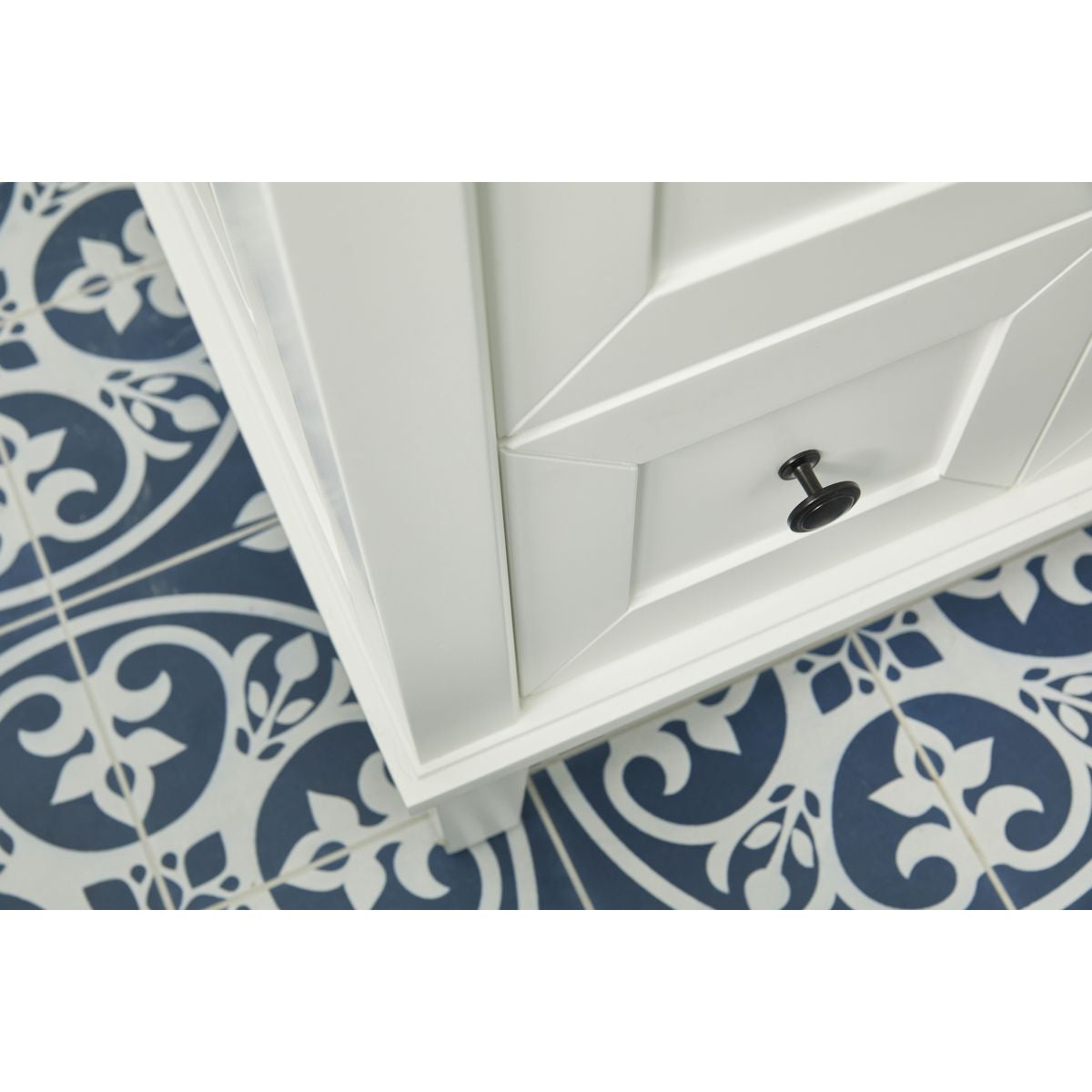 Coventry 90X55 White Vanity With Marble Top & Under Counter Basin - 1 Taphole