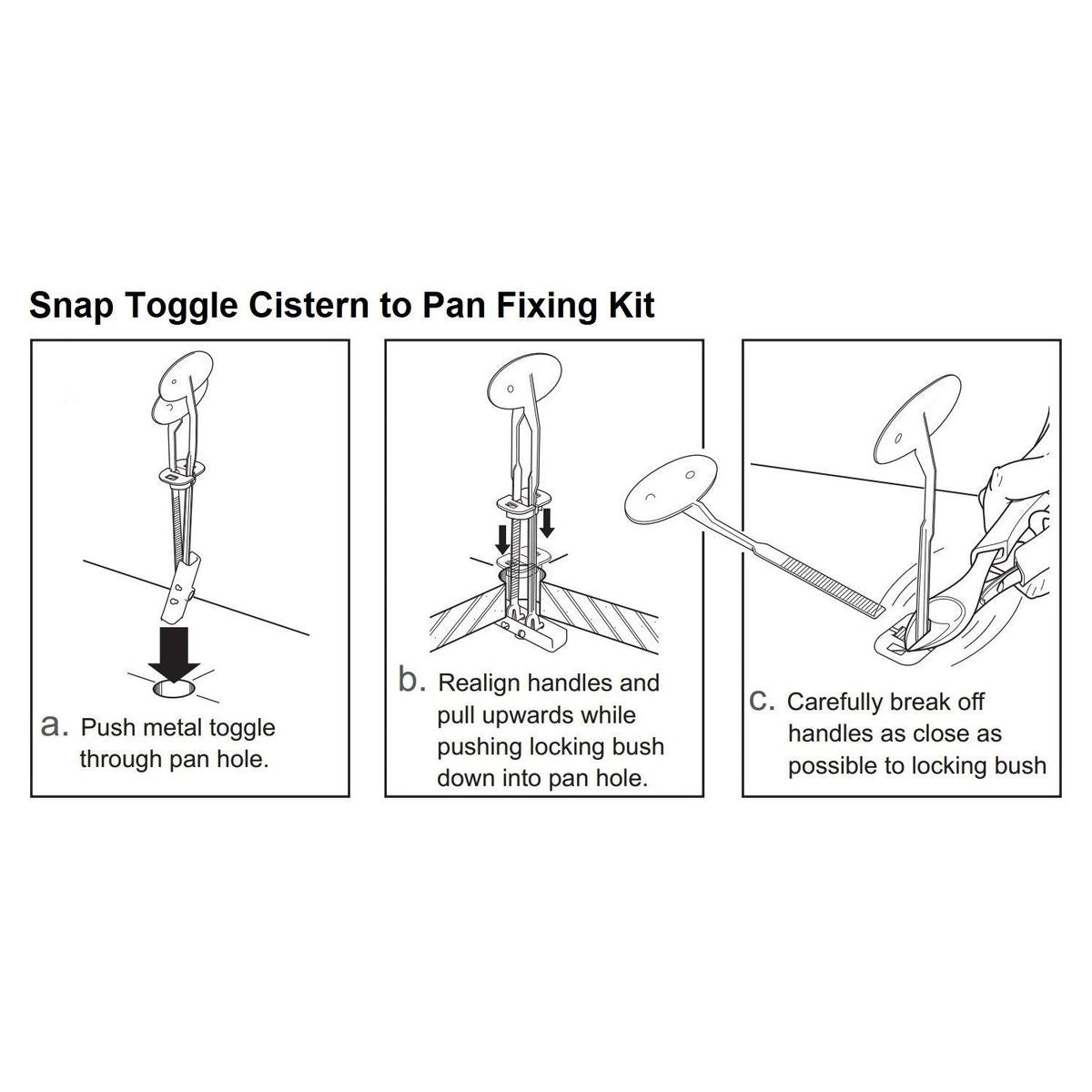 Cistern To Pan Snap Toggle Blind Fixing Kit