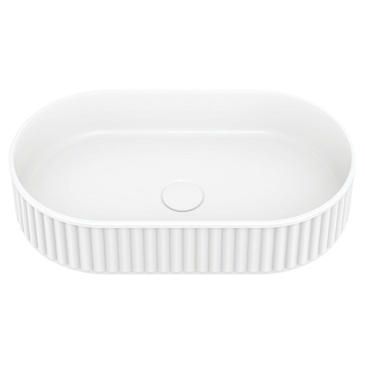 Minka Pill Solid Surface Above Counter Basin, Matte White