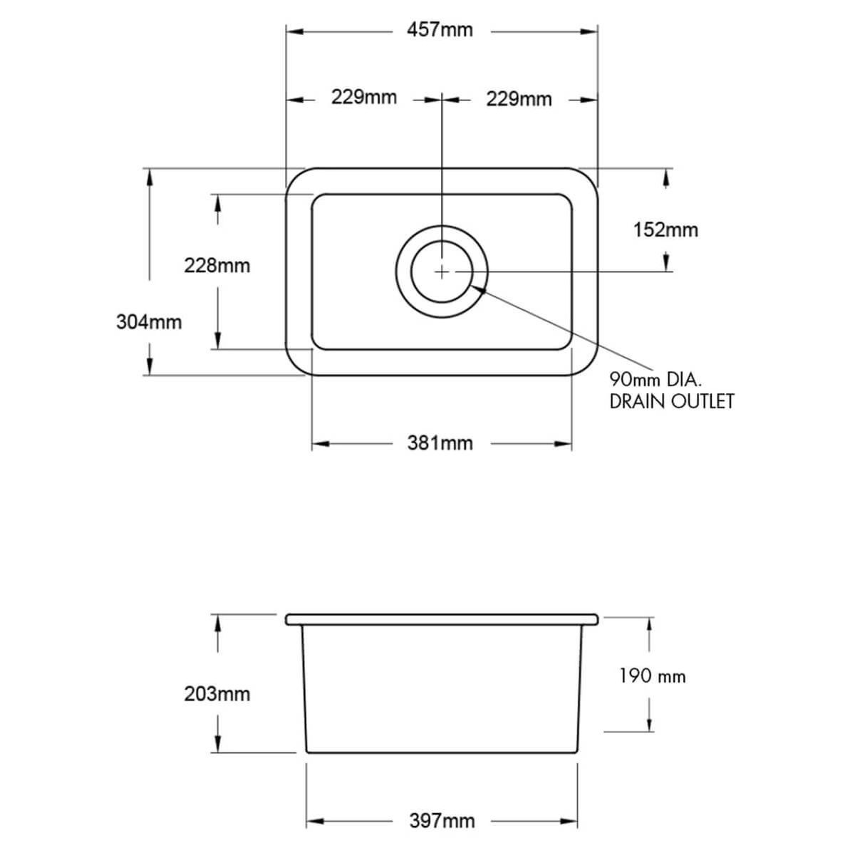Cuisine 30X46 Inset/Undermount Fireclay Sink - Matte White