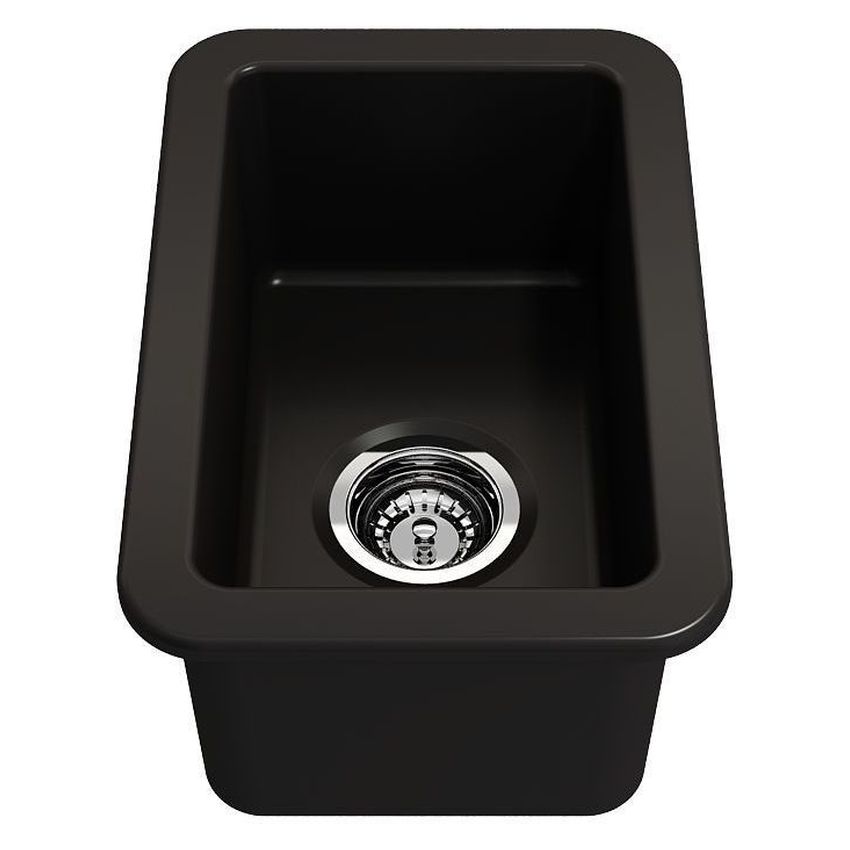 Kit-Cuisine 30X46 Inset/Undermount Fireclay Sink With Waste - Matte Black