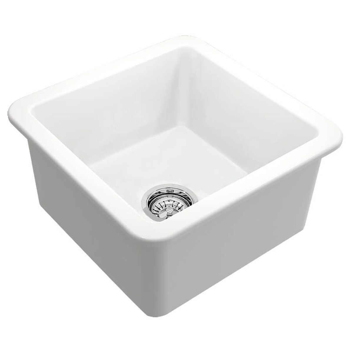 Cuisine 46X46 Inset/Undermount Fireclay Sink - Matte White