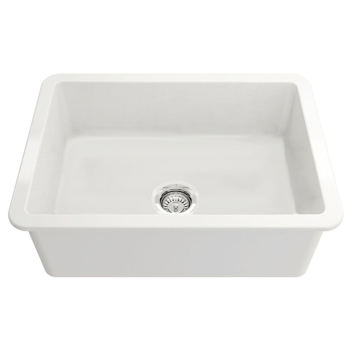 Cuisine 68X48 Inset/Undermount Fireclay Sink Matte Black With Overflow