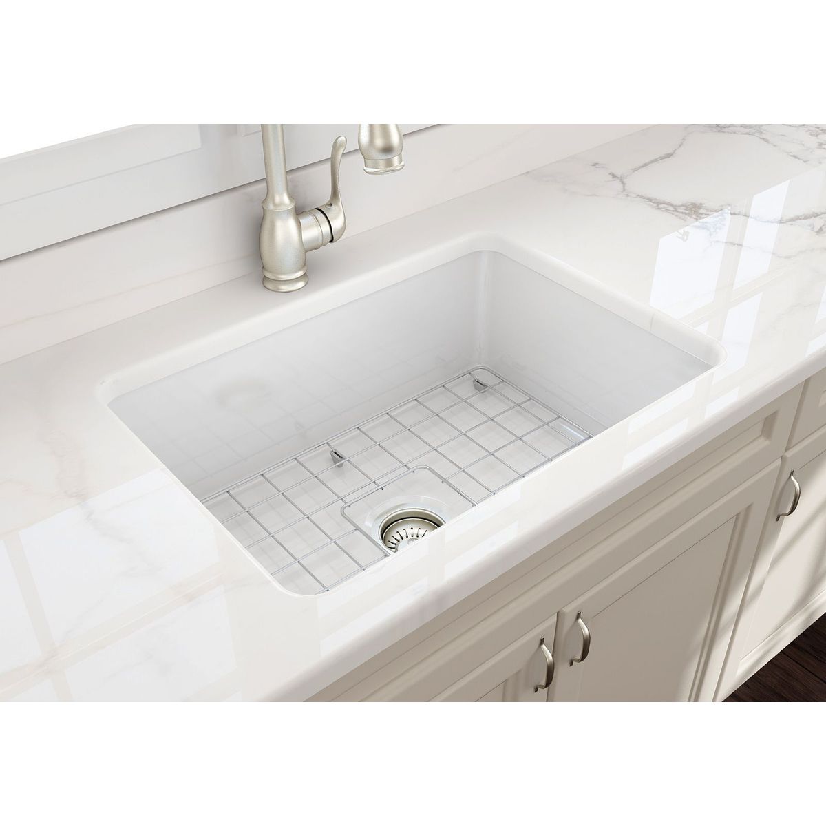 Cuisine 68X48 Inset/Undermount Fireclay Sink With Overflow