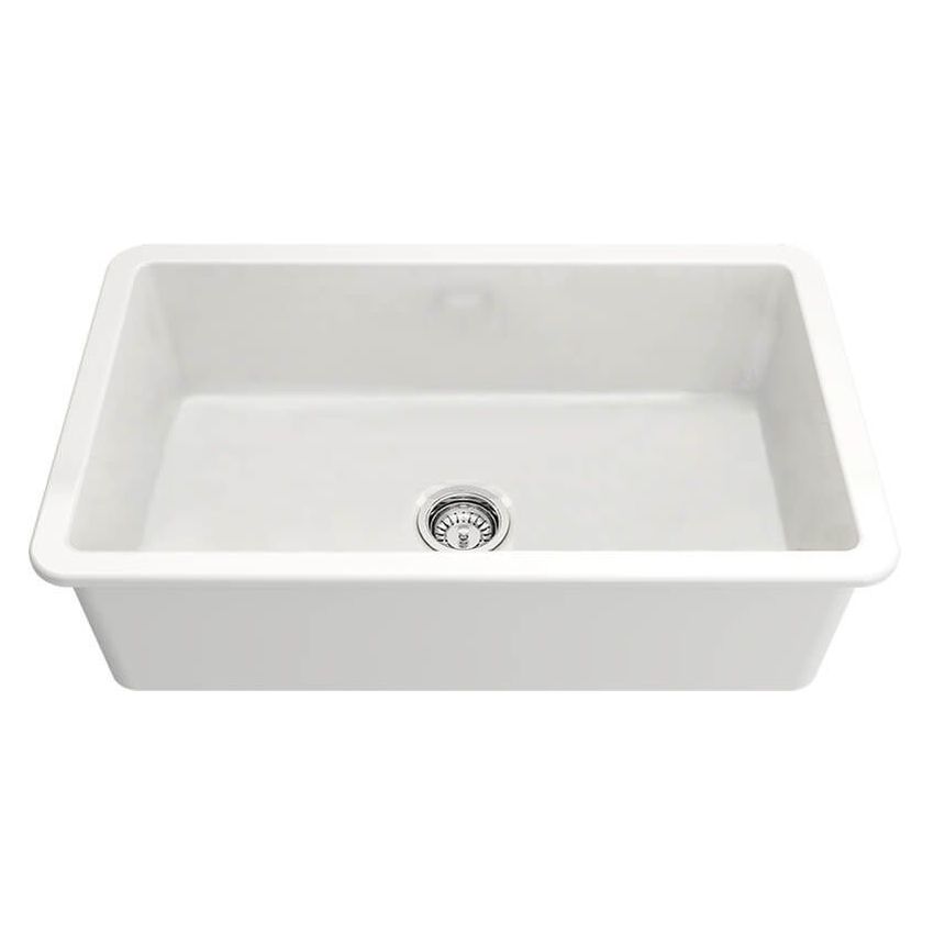 Cuisine 81X48 Inset/Undermount Fireclay Sink - Matte White