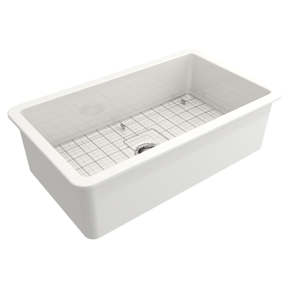 Cuisine 81X48 Inset/Undermount Fireclay Sink - Gloss White
