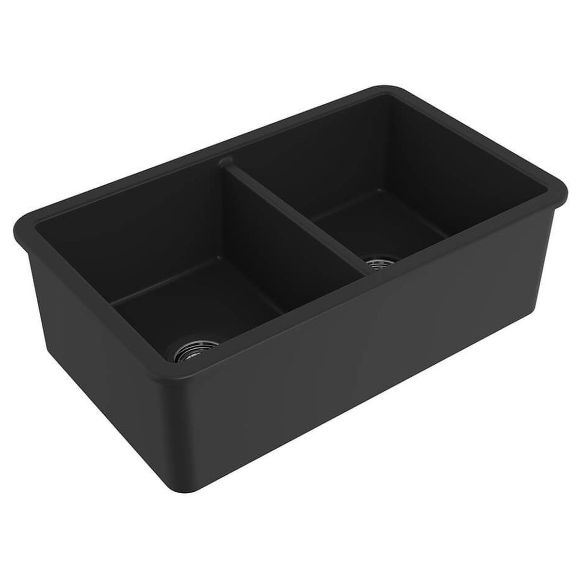 Cuisine 85 X 46 Inset/Undermount Fine Fireclay Sink - Matte Black