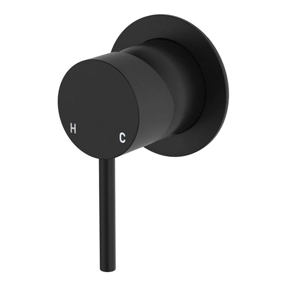 Kaya Wall Mixer Dress Kit, Small Round Plates, Matte Black